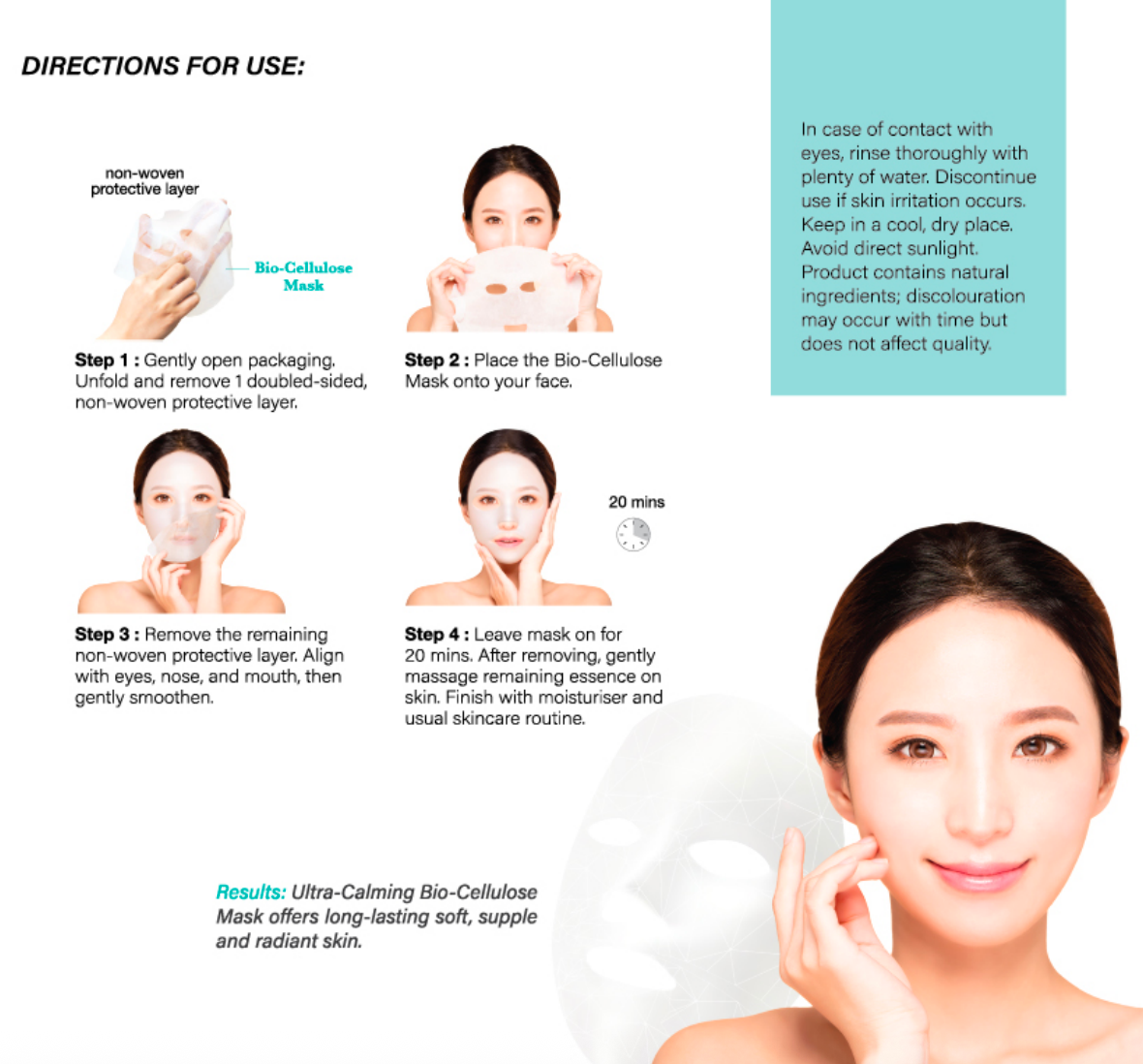 [DR CHONG CLINIC] Dreamskin Bio-Cellulose Mask | Soothing | Hydrating | Post-Treatment | Korea