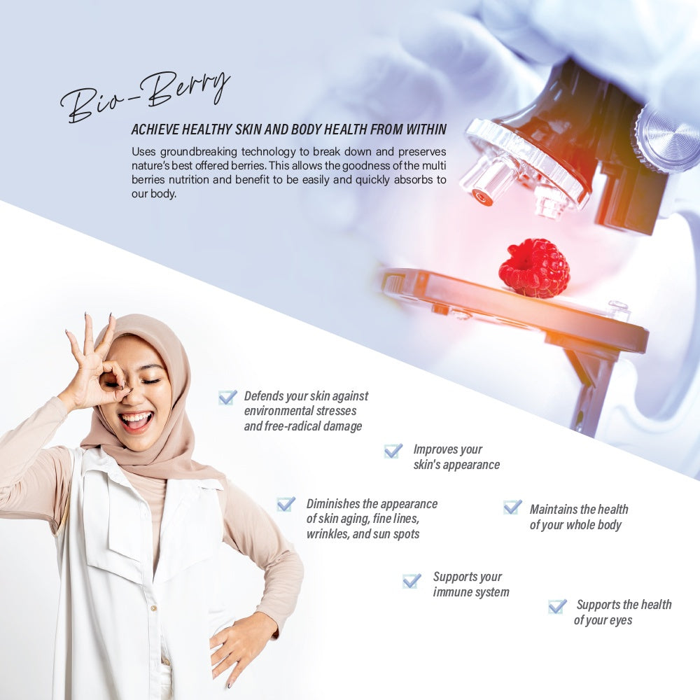 10DRS Bio Berry Beauty Drink 28 Sachets | Antioxidant Beauty Drink | Skin Glow Brightening | Collagen Support Drink